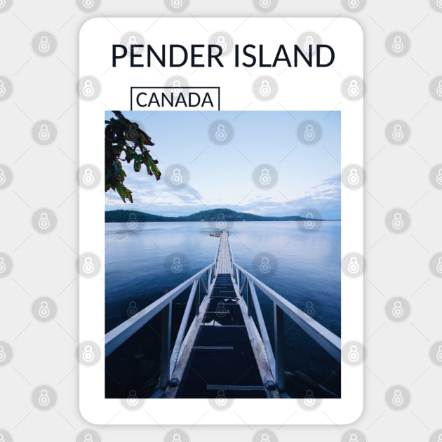 Pender Island British Columbia Canada Souvenir Present Gift for Canadian T-shirt Apparel Mug Notebook Tote Pillow Sticker Magnet Sticker by Mr. Travel Joy